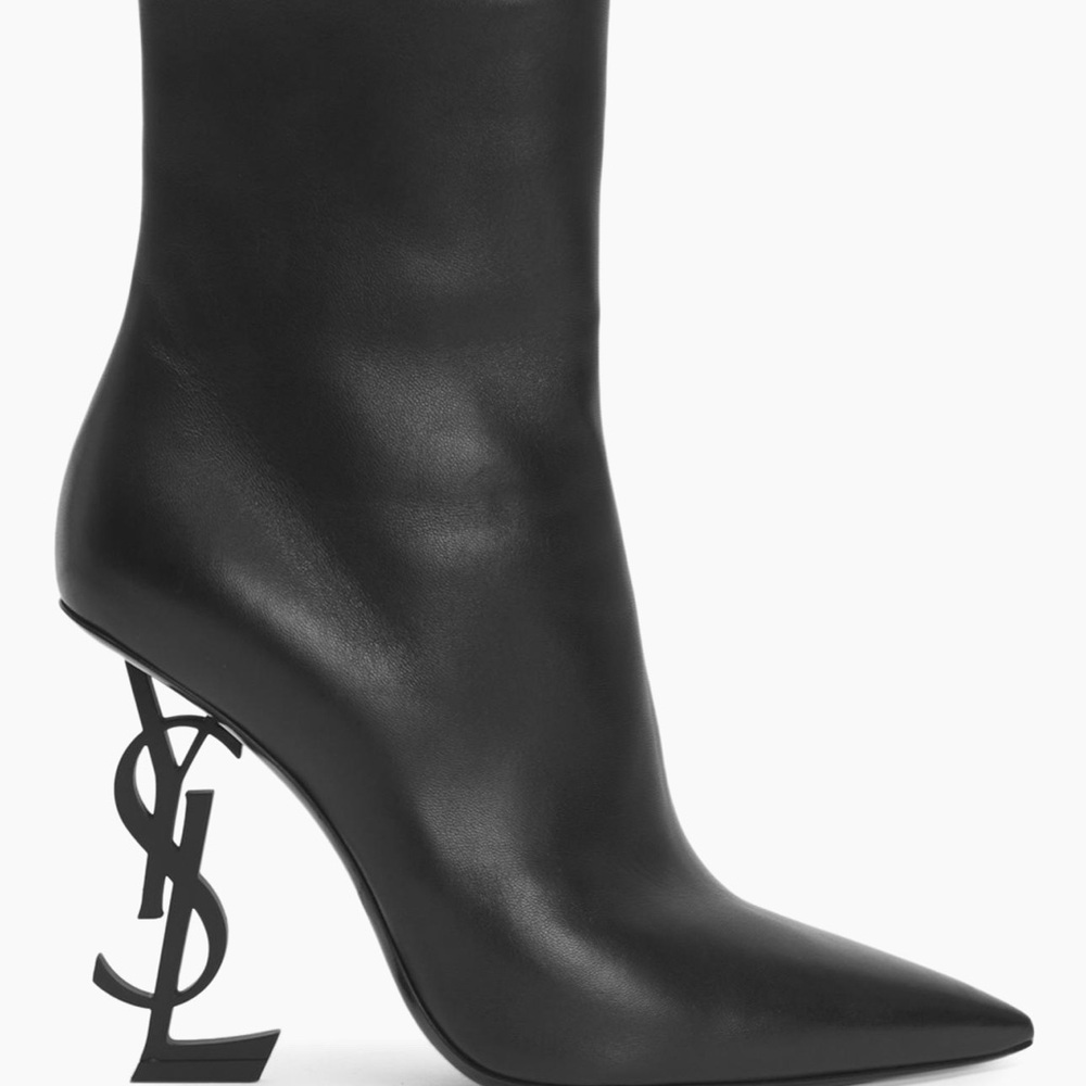 Yves Saint Laurent Iconic Black Heeled Boots